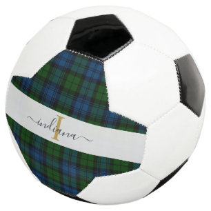 Bola De Futebol Nome do Monograma da xadrez Script inicial do Tart