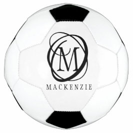 Bola De Futebol Nome do Monograma na moda Moderno