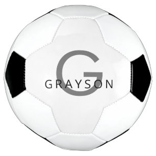 Bola De Futebol Nome e inicial impressos em um personalizado