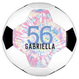 Bola De Futebol Nome e Número de Jersey da Equipe Tie Dye Rosa
