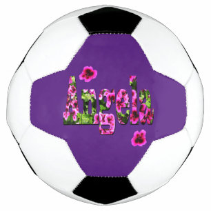 Bola De Futebol Nome Floral Angela, Soccerball
