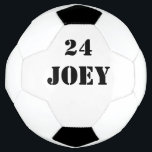 Bola De Futebol Nome Jersey Número Preto Fonte 4Joey<br><div class="desc">Você vai adorar o nosso nome personalizado design! Perfeito para o jogador de futebol na sua vida!</div>