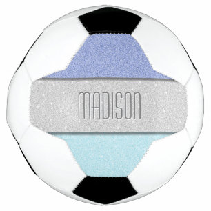 Bola De Futebol Nome Personalizado Brilho Brilho Falso