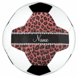 Bola De Futebol Nome personalizado cor-de-coral cor-de-rosa com im