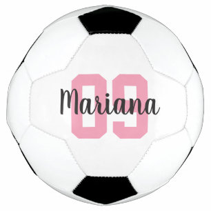 Bola De Futebol Nome Personalizado Crie sua própria garota rosa pe