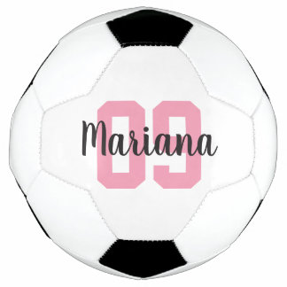 Bola De Futebol Nome Personalizado Crie sua própria garota rosa pe