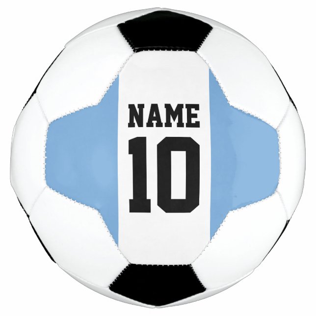 Bola De Futebol Nome personalizado e número Argentina Sinalizador (Frente)