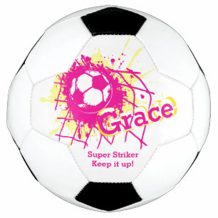 Bola De Futebol Nome personalizado gols de futebol garotas rosa