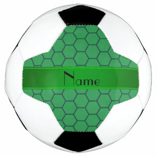 Bola De Futebol Nome personalizado "green honeycomb"