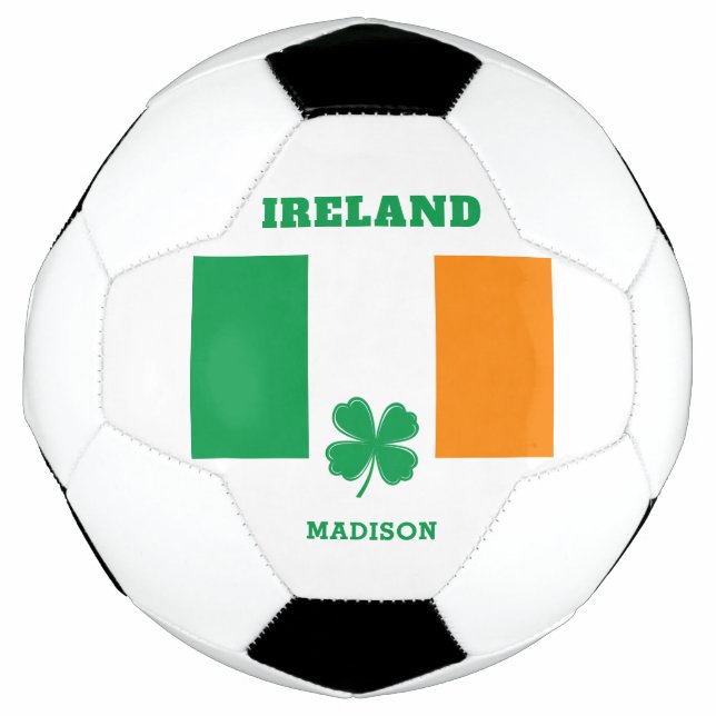 Bola De Futebol Nome Personalizado Irlanda (Frente)