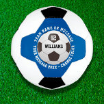 Bola De Futebol Nome Personalizado Nome da Equipe<br><div class="desc">Nome personalizado,  número,  nome da equipe e presente de futebol de mensagem. Você pode personalizar a cor de fundo para corresponder à sua equipe favorita. Projetado por Thisnotme©</div>