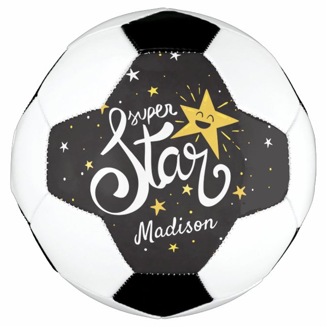 Bola De Futebol Nome personalizado Superstar (Frente)