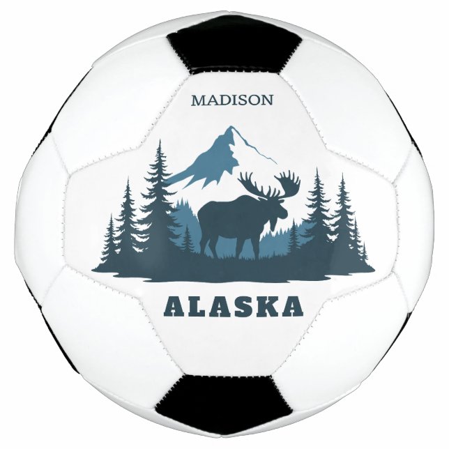 Bola De Futebol Nome Personalizado & Texto ALASKA (Frente)