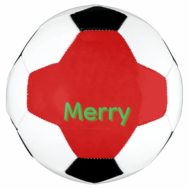 Bola De Futebol Nome Verde Alegre no Vermelho (Frente)