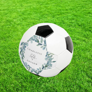 Bola De Futebol Nomes de wreath eucalyptus greenery de casamento