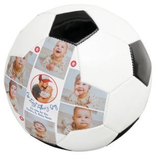 Bola De Futebol Novo papai de Colagem de Fotografias Moderno Prim