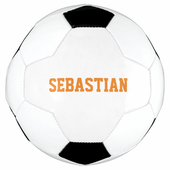 Bola De Futebol Número da equipe desportiva personalizada de nome  (Frente)