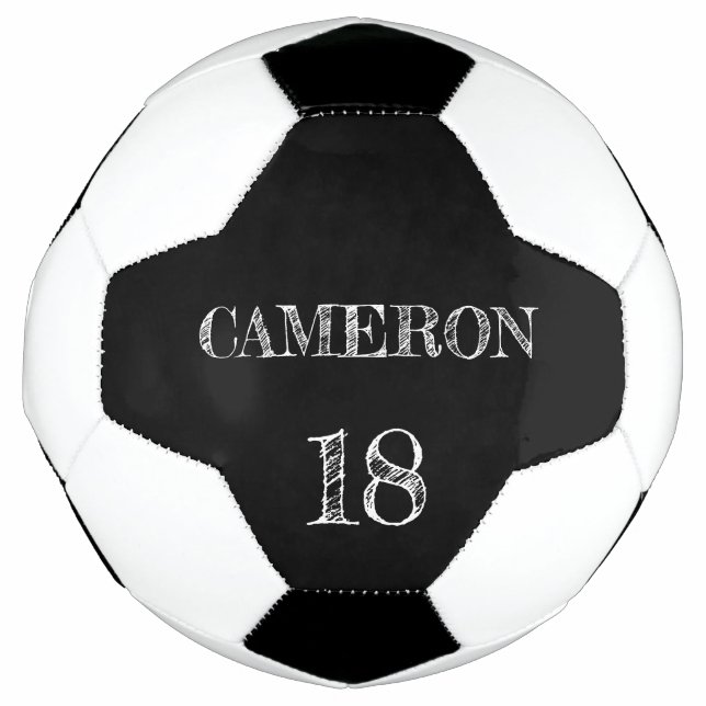 Bola De Futebol Número de nome de atleta simples personalizado (Frente)