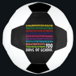 Bola De Futebol Números de Matemática 100º Dia das Crianças de Pro<br><div class="desc">100º Dia de Professores Crianças de 100 Dias Números de Matemática T-Shirt</div>