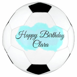 Bola De Futebol Nuvens verdes azuis pastel feliz aniversário moder