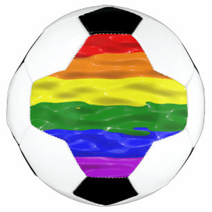 Bola De Futebol O orgulho arco-íris do SlipperyJoe colores líquido