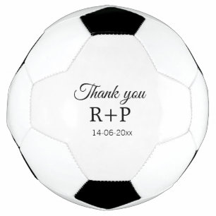 Bola De Futebol Obrigado adicionar letra inicial do nome do casal
