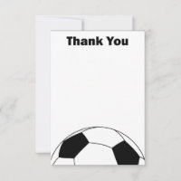 Bola de futebol Obrigado cartões de nota
