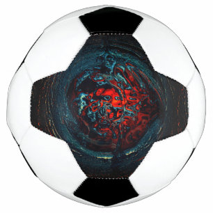 Bola De Futebol Oceano Inferno - Brilho Vermelho