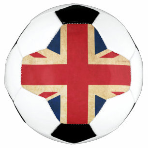 Bola De Futebol Old Vintage Grunge Reino Unido Flag Union Jack