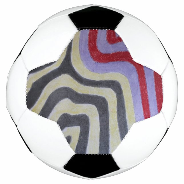 Bola de Futebol Ondas Coloridas (Frente)