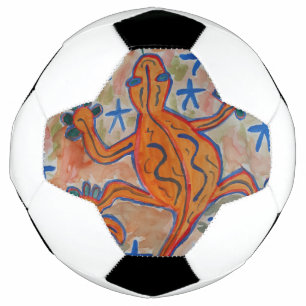 Bola De Futebol Orange Gecko