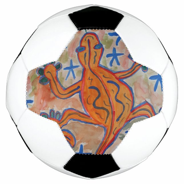 Bola De Futebol Orange Gecko (Frente)