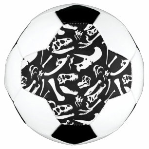 Bola De Futebol Ossos do Dinossauro (Preto)