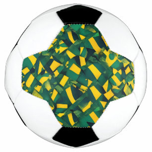 Bola De Futebol padrão abstrato brasileiro