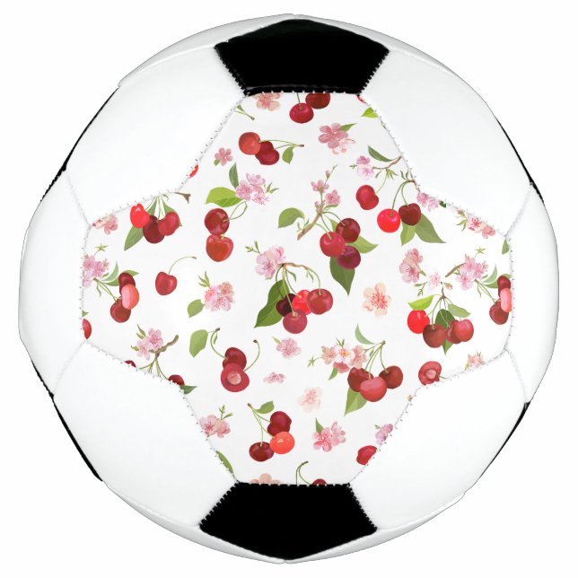 Bola De Futebol Padrão Cereja 1 (Frente)