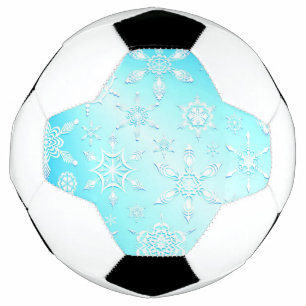 Bola De Futebol Padrão Crystal Snowflakes