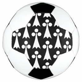 Bola De Futebol Padrão de Arminho, Padrão Medieval, Branco no Pret
