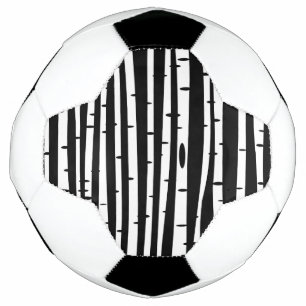 Bola De Futebol Padrão de árvore preto e branco fofo