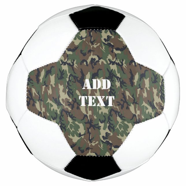 Bola De Futebol Padrão de Camuflagem Verde Militar (Frente)