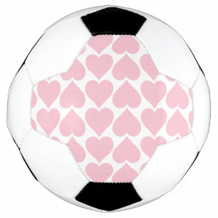 Bola De Futebol Padrão de Corações Rosa, Romântico, Amor