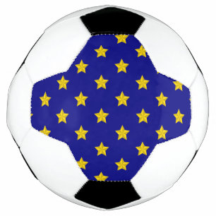 Bola De Futebol Padrão de estrelas Douradas, Marinho azul, exclusi