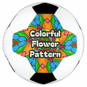 Bola De Futebol Padrão de Flores Estéticas