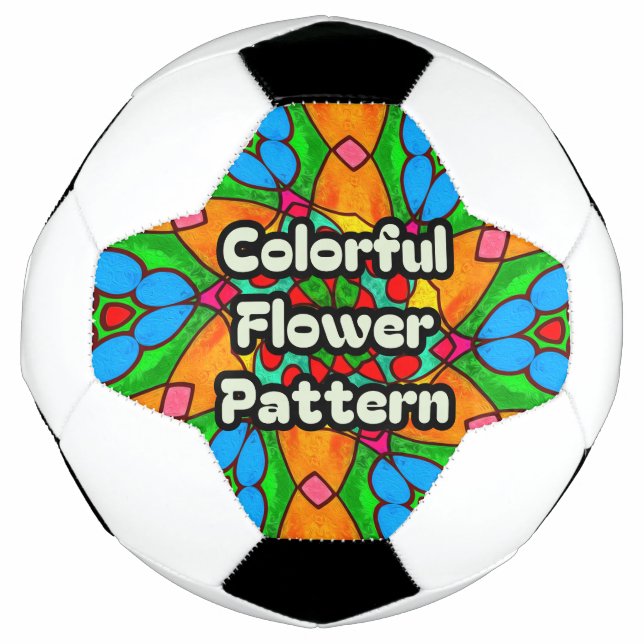 Bola De Futebol Padrão de Flores Estéticas (Frente)