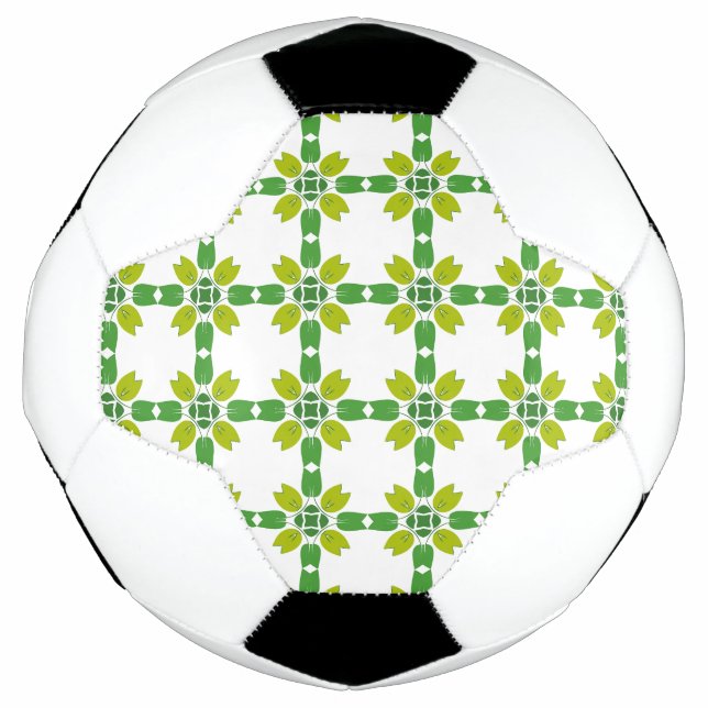 Bola De Futebol Padrão De Folha, Padrão De Folhas, Folhas Verdes (Frente)