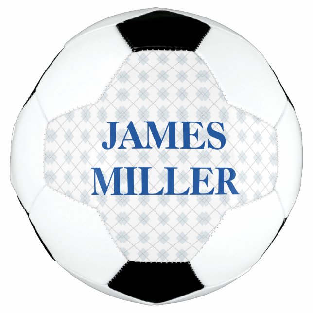 Bola De Futebol Padrão de formas de diamante de nome personalizado (Frente)
