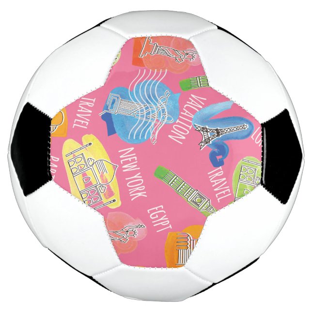 Bola De Futebol Padrão de localização de viagem (Invertido)