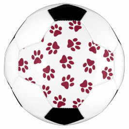 Bola De Futebol Padrão De Patas, Patas Cachorros, Patas Turvas