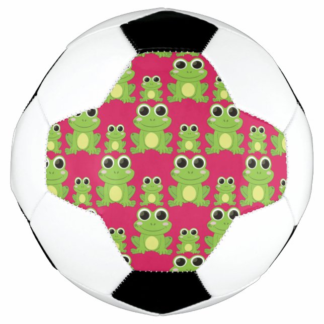 Bola De Futebol Padrão de sapos cúbicos (Frente)