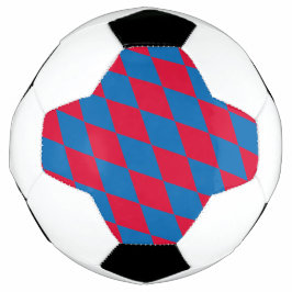 Bola De Futebol Padrão de Sinalizador de Diamante da Baviera Azul 
