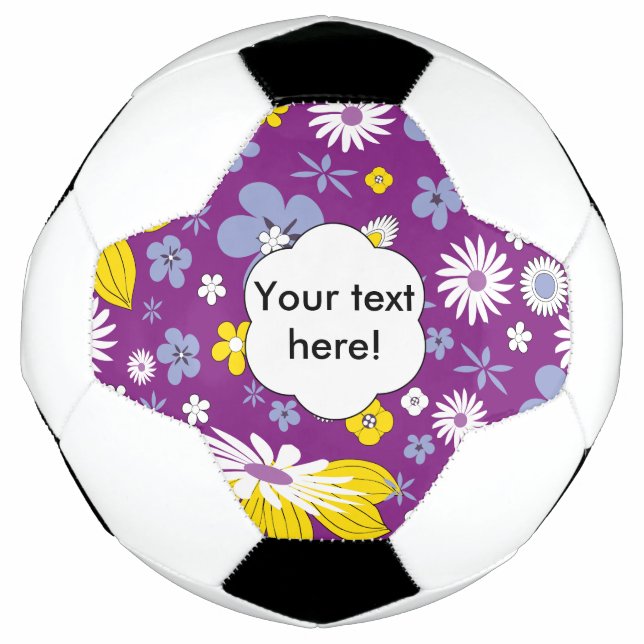 Bola De Futebol Padrão Floral Invisível (Frente)